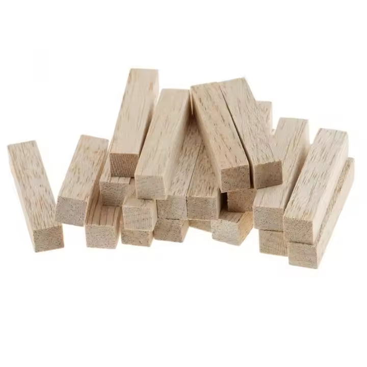Tres Tamaños De Madera Natural Para Modelismo Y Manualidades Palos De Madera Cuadrados Para Hobby Y Crafts - 1