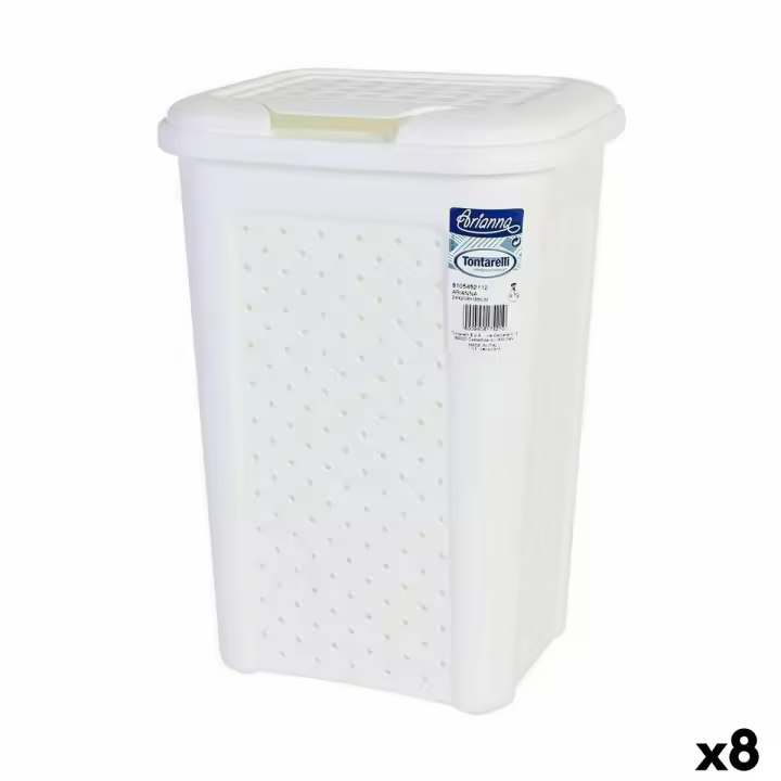 Papelera Tontarelli Arianna 10 L Blanco (8 Unidades) - 1