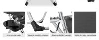 TECTAKE - Silla Tumbona Plegable para Playa y Jardín, Cojín Cabezal Extraíble, Estructura de Acero, Mesa Auxiliar, Ideal para Camping y Picnic, Silla Exterior Terraza - details 3
