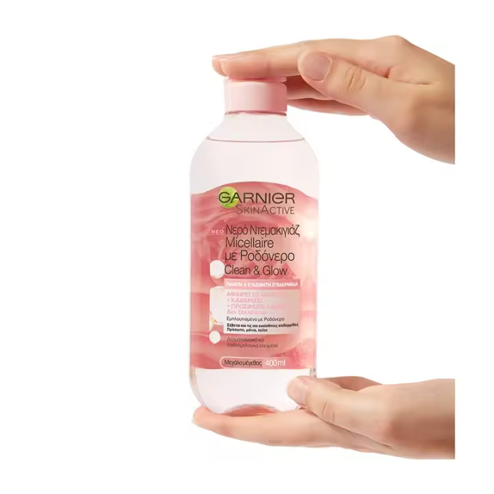 Agua micelar con agua de rosas 3 en 1 SkinActive de Garnier, 400 ml - 1