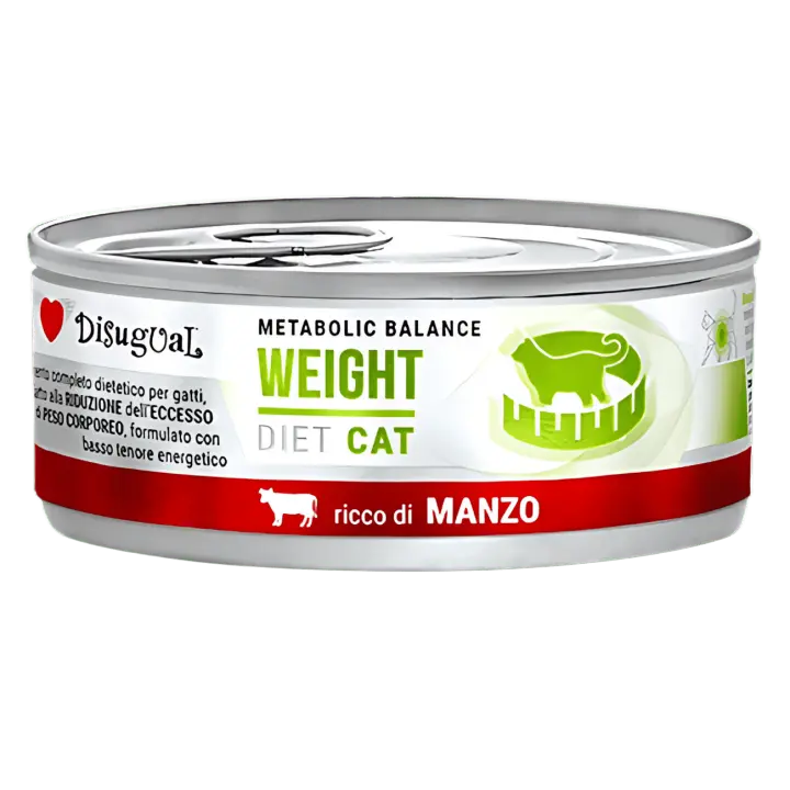 Disugual Diet Gato Weight Buey 85g – Comida Húmeda para Control de Peso - 1