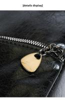 Bolso De Hombro Mujer Multifuncional Con Gran Capacidad Y Diagonal Cómodo Para Viajes Estilo Casual Color Negro Y Marrón Oscuro - details 4