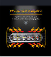 Luz De Advertencia Estroboscópica Con 6 LEDs Para Coche Y Camión 12V 24V Luz De Emergencia Intermitente Universal Para Camiones Y Camiones Remolques Lámpara De Tráfico - details 3