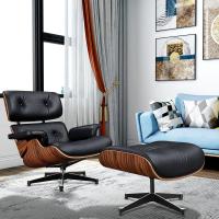 EU Stock TY321 XL Classic Recliner Light Acid Branch Armchair Black Cowhide Black Big Head Foot Deck Chair 360° Swivel Lounge Chair Furniture Genuine Leather Recliner Chair Modern Lounge Chair with Ottoman for Home Living Room Office (Black) - details 10