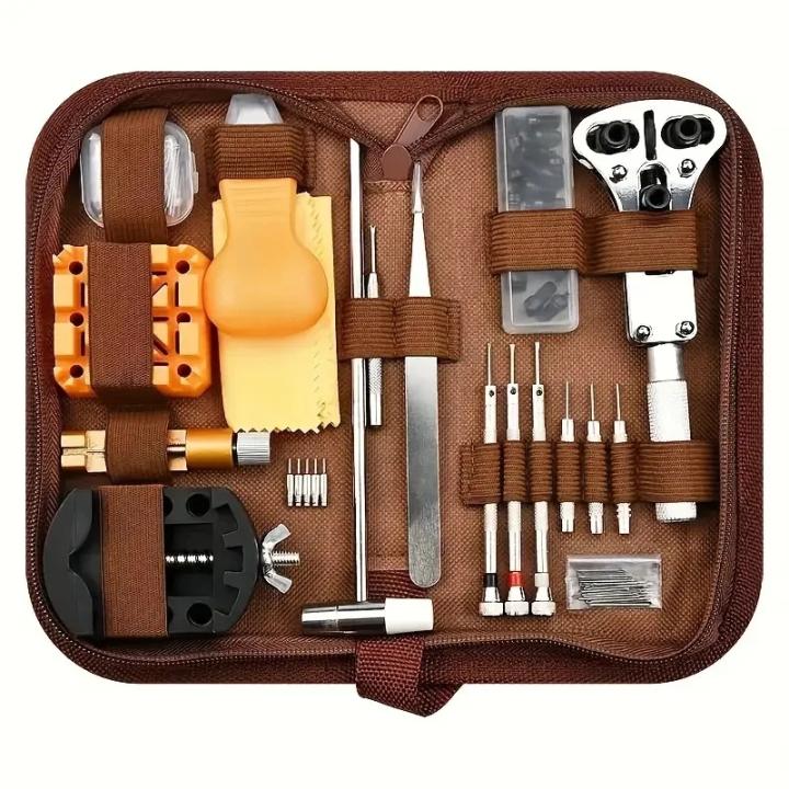 Comprehensive Watch Repair Kit with Case Back Openers and Precision Tools, Ideal for Enthusiasts and Collectors