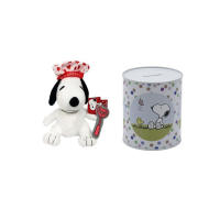 SET SNOOPY PELUCHE 15CM CON HUCHA LATA 10CM - details 1