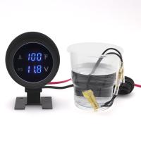Gauge Digital LCD Para Coche 2 En 1 Con Medidor De Temperatura Y Voltaje Sensor De Temperatura Adaptador De Tubo Incluido - details 5