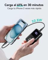 Banco de energía, mini batería externa de 10000 mAh y 22,5 W, carga rápida, USB C PD3.0 QC4.0, cargador portátil para iPhone 15, 14, 13, 12 Pro, Samsung S22, S21, Xiaomi, Huawei, iPad y tableta - details 2