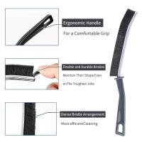 Cepillo De Limpieza Para Espacios Pequeños 3/6pcs Duros De Hierro Duraderos Para Baño Cocina Y Pisos De Azulejos Cabeza Angosta Para Esquinas Y Rincones - details 9
