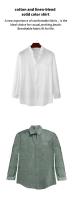 Chaqueta Casual Para Hombre De Algodón Y Poliéster Con Cuello En V Largo Manga Casual Para Playa Y Otoño Nuevo - details 3