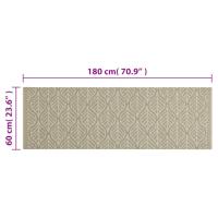 vidaXL Alfombra de cocina lavable terciopelo hojas 60x180 cm - details 4