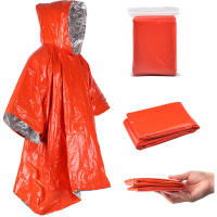 Poncho de emergencia, Ligero, reflectante, resistente al calor, impermeable, para Emergencias, Lluvia, Actividades al Aire Libre, Cámara. - details 0