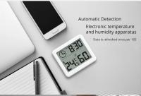 Reloj De Mesa Digital Con Temperatura Y Humedad Pantalla Grande Batería Operada Para Decoración De Oficina Cocina Hogar - details 4
