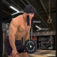 Almohadilla De Pesas Para Gimnasio Y Fitness Con Correa Ajustable Para El Cuello Entrenador De Músculos Del Cuello Con Cadena De Acero Para Entrenamiento De Fuerza - details 1