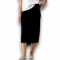Falda Greeny Negra Tiffosi - Midi Talle Alto con Aberturas - details 3