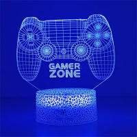 Lámpara De Noche GAMER 3D LED RGB Para Decoración De Habitación Y Gaming Iluminación Personalizada Para Niños Luz De Mesa Para Dormitorio - details 3