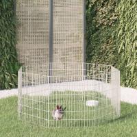 vidaXL Recinto Animales Corral 8 Paneles Jaula para Conejos Hierro Galvanizado Dimensiones 54 x 60 cm, 54 x 80 cm, 54 x 100 cm - details 0