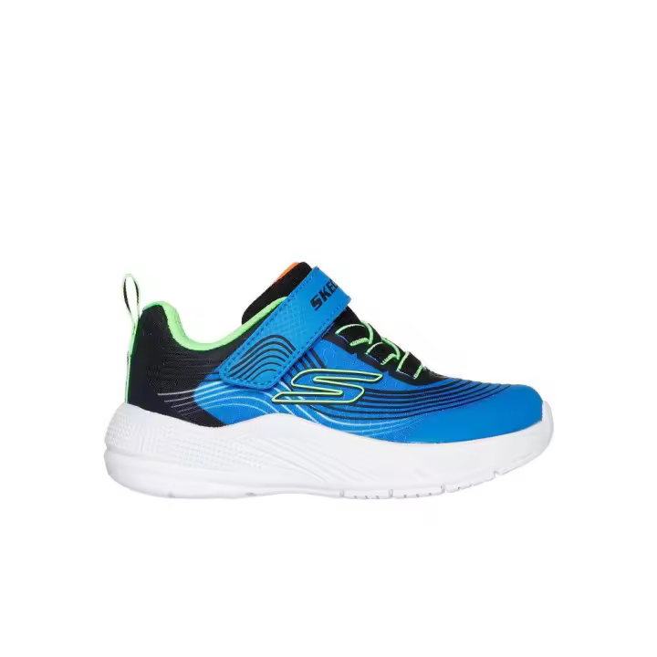 SKECHERS MICROSPEC ADVANCE BB AZUL/LIMA BLLM - 1