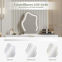 Blanco de Diseño eshamotable, Modern Efecto para dormitorio-Dimensiones: A100/H78/D40 cm (taburete no incluido) - details 3