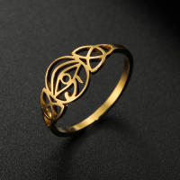 Anillo De Acero Inoxidable Lemegeton Ojo De Horus Antiguo Egipto Amuleto Irlandés Para Mujer Joyería De Fiesta Boda Protección Vintage Unisex - details 2