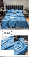 Sábana De Seda Lavada 100% Para Verano Con Bordado Suave Y Frío Almohadilla De Cama Seda Suave Y Fría Para Uso Doméstico Y Hotel - details 8
