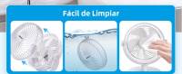 Ventilador de Mesa Portátil,  6 Pulgadas, 5 Aspas, 2 Velocidades, Sin Batería, Blanco - details 4