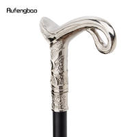 Bastón De Caminar Elegante Y Lujo Blanco Con Línea Curva Decorativo Para Caballeros Cosplay 93cm Punta De Goma Manija De Aleación De Aluminio - details 4