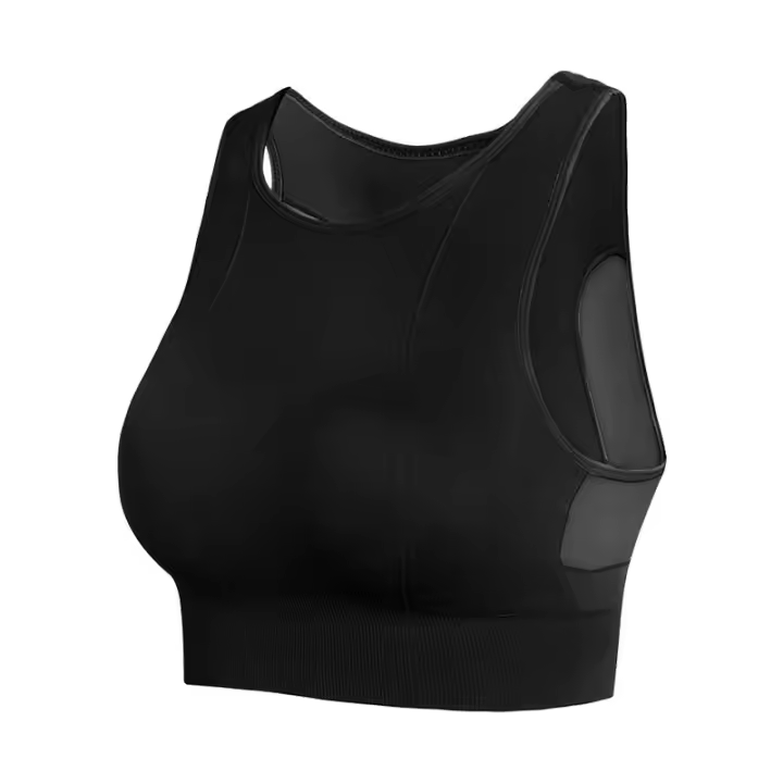 Sudadera Deportiva De Gran Tamaño Con Espalda Malla Absorbedora De Choque Pode Ser Usada Fuera Del Interior Quick Dry Yoga Fitness - 1