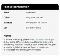 Shorts De Boxer Para Hombre Moda Imprimida Multicolor Casual Deportivo Hogar Pantalones Briefs De Poliéster Con Spandex - details 0