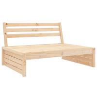 vidaXL Sofá central de jardín madera maciza de pino 120x80 cm Pino natural, Pino blanco, Pino gris Conjunto Terraza Muebles Jardín Exterior Juego de Muebles de jardín Mueble Jardín Exterior Muebles de Salon Exterior - details 0