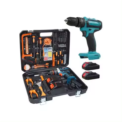 Taladro Atornillador 21V Recargable con Maletín y Herramientas Incluidas - 1