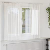 vidaXL Cortinas de gasa con bolsillos para varillas 2 uds. en color Arena/Marrón/Blanco y más | protección solar decorativa para ventanas hogar oficina dormitorio fácil de instalar - details 2