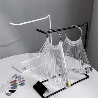 Pantalla De Colores Para Uñas Falsas Stand De Mostrador En Forma De Abanico Para Gel Y Polvos De Uñas Práctica Paleta De Colores - details 0