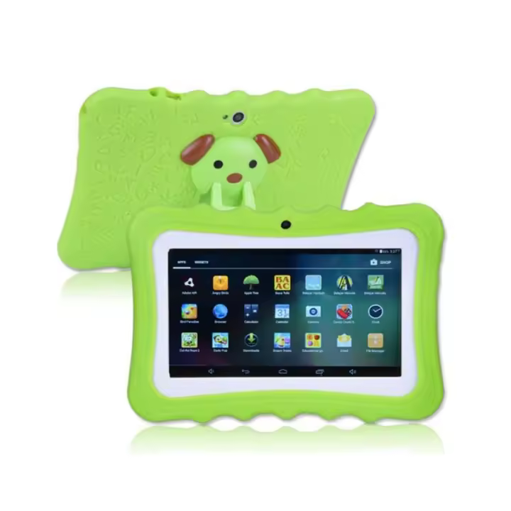 Tablet niños  Tableta PC para niños con pantalla de 7 pulgadas, 8 GBde ROM, resolución de 1024 x 600, Wifi, máquina de aprendizaje para educación temprana, regalo para bebés (con funda protectora gratis) - 1