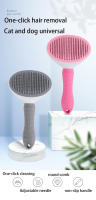 Cepillo De Peluquería Para Mascotas De Acero Inoxidable Con Agujas Flotantes Eliminador De Pelo Para Perros Y Gatos Cuidado De La Piel Y Belleza - details 0