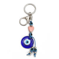 Llavero De Ojo De Suerte Con Mano De Fatima Y Mariposa Azul Para Coche Llavero Turco Con Ojo Maligno Para Hombres Y Mujeres Joyería EY138 - details 23