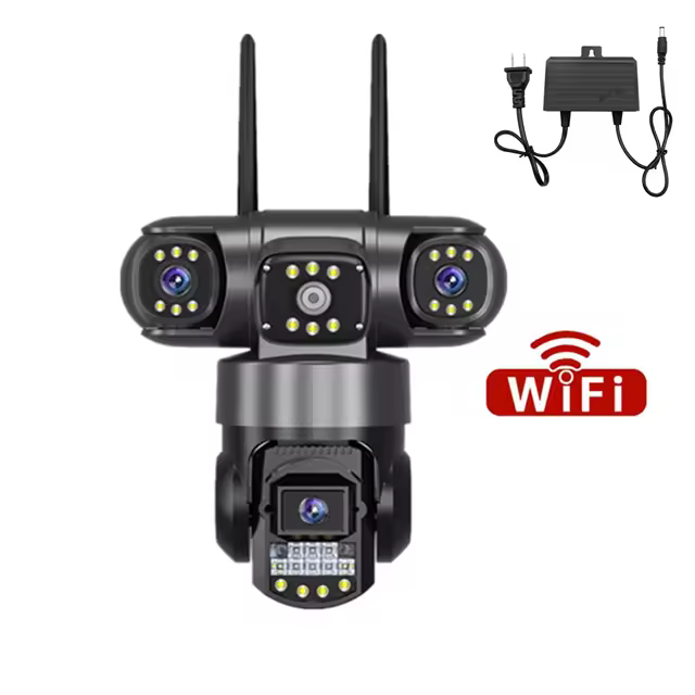Cámara De Seguridad IP PTZ Inalámbrica 6K 12MP Trípode Exterior Con Seguimiento Automático Protección Y Vigilancia CCTV Impermeable - 1