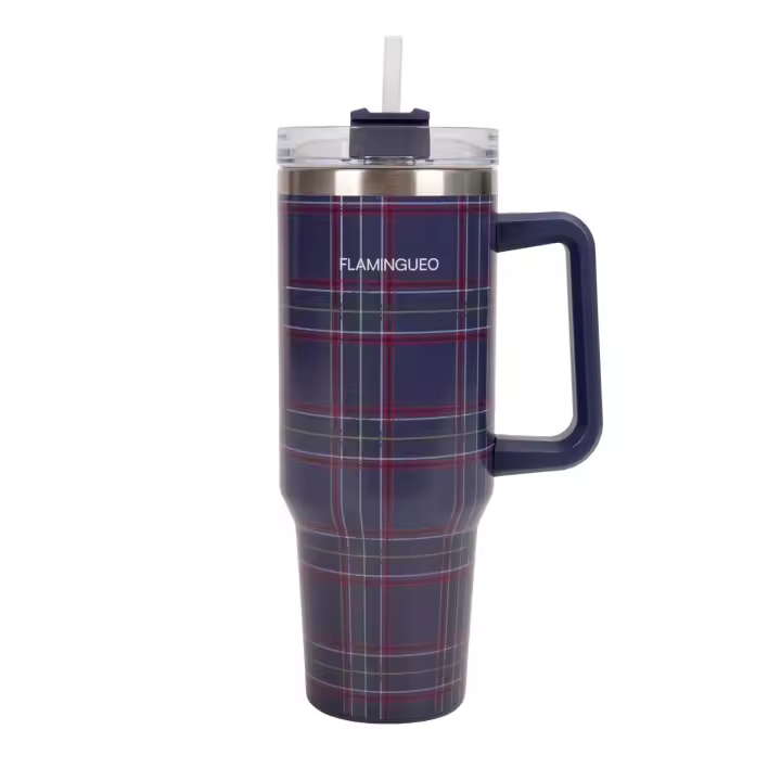Flamingueo Vaso Termico - Taza Termo Acero Inoxidable Termo Cafe Para Llevar Bebidas Frías 24h y Calientes 10h Botella Termica 1,18 Litros - 1