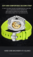 Reloj Deportivo De Lujo ONOLA Para Hombre Resistente Al Agua Con Movimiento Automático De Mezclador Correa De Silicona Display Sin Números Estilo Casual - details 11