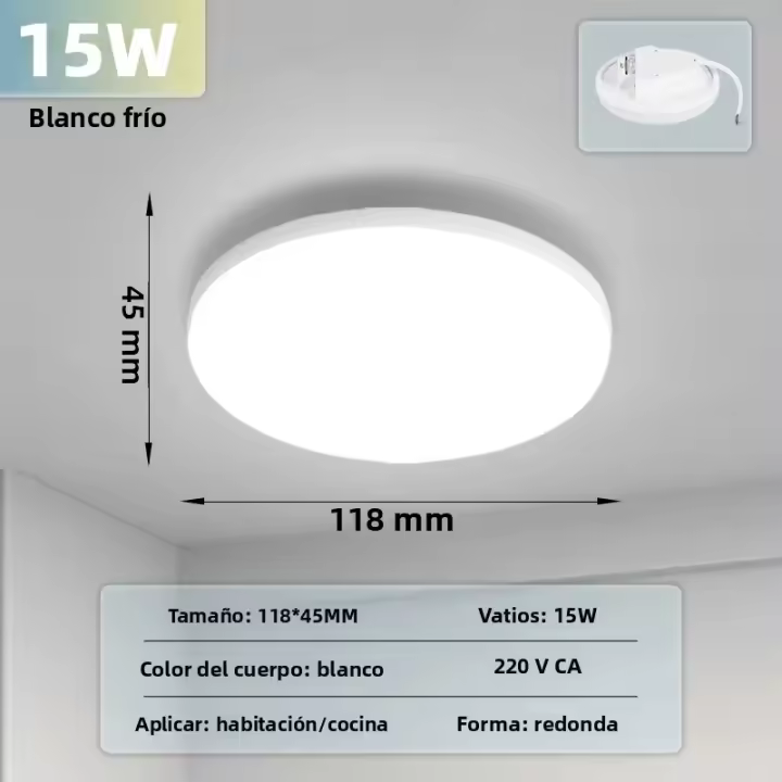 Lámpara De Techo Redonda LED Para Sala De Estar Dormitorio Cocina Balcón Corredor Iluminación Energía Ahorradora Certificación CE CCC - 1