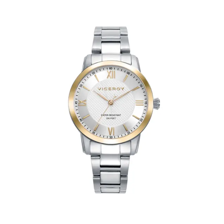 Reloj VICEROY 41138-83 Acero con bisel e índices dorados y movimiento de cuarzo - 1