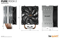 be quiet! Pure Rock 2 Refrigerador de CPU, 150W TDP - details 0