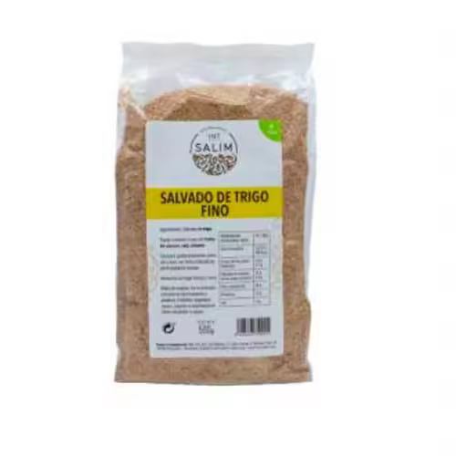 INT-SALIM Salvado de Trigo Fino 500Gr - Alto Contenido en Proteínas y Fibra - 1