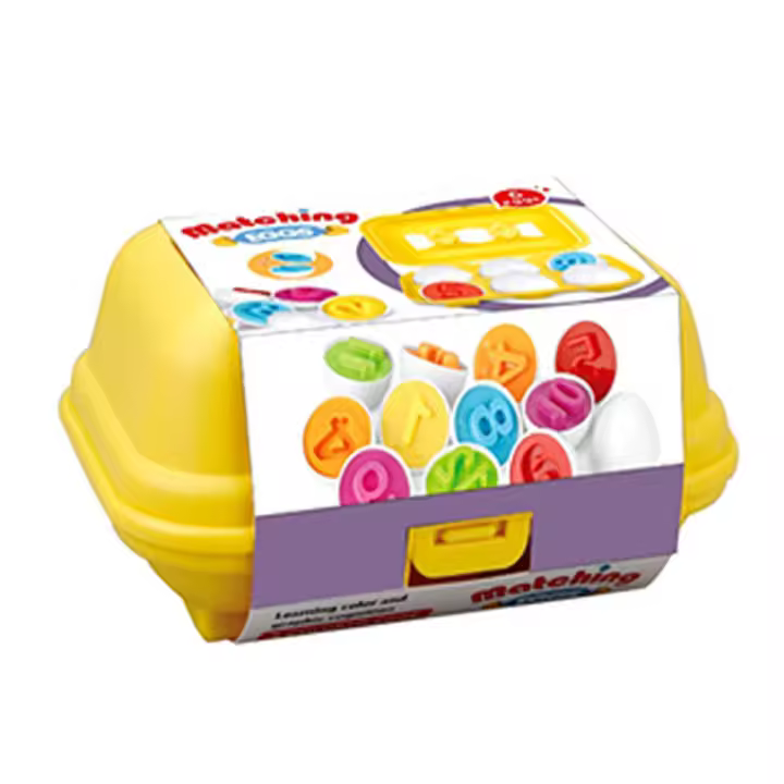 Juguetes Educativos Montessori Para Bebés 6Pcs Huevo Inteligente Aprendizaje Infantil Reconocimiento De Colores Y Formas Para Niños De 3-6 Años - 1
