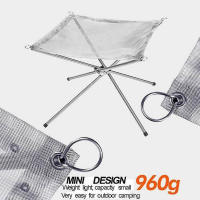 Estante De Fuego De Acero Inoxidable Para Camping Al Aire Libre Plegable Malla Pit De Madera Estilo De Fogata Para Jardín Y BBQ - details 3