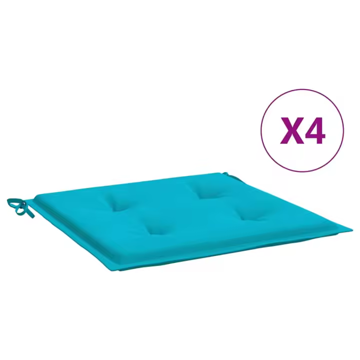 Fundas para Silla de Jardín 4 UDS lona Turquesa 40x40x4 cm - 1