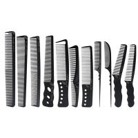 Cepillo De Pelo Profesional Para Peluquería Y Salón Negro Antiestático Corte De Cabello Carbono Barbería Cepillo De Dientes Para Cabello Negro - details 11