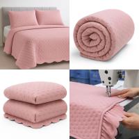 Colcha rosa 270 cm con volante. Suave y ligera. | Cama 90 a 180 cm | Tejido Suave y Ligero | Mercatienda.es - details 3