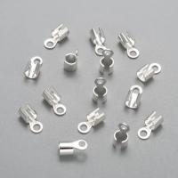 50pc Terminales De Enrollado Plomadas De Cobre Plateadas 10x5x3mm Agujero: 2mm Diámetro Interno: 3mm Para Joyería Y Componentes De Encanto - details 0