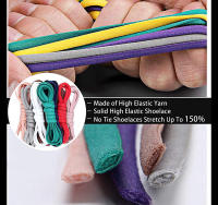 1 Par De Cordones Elásticos Para Zapatos Redondos De Metal Sin Nueces Para Mujeres Y Hombres Accesorios De Lazos Para Zapatillas - details 4